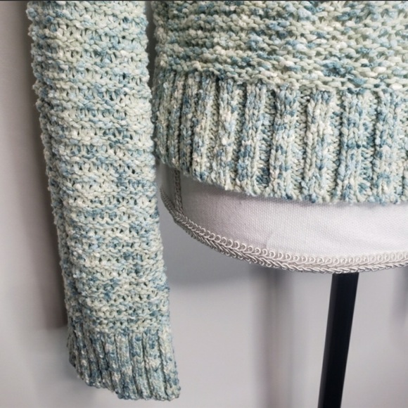 🛍️# 87 Chunky Knit Sage Fleck Sweater - Picture 6 of 7